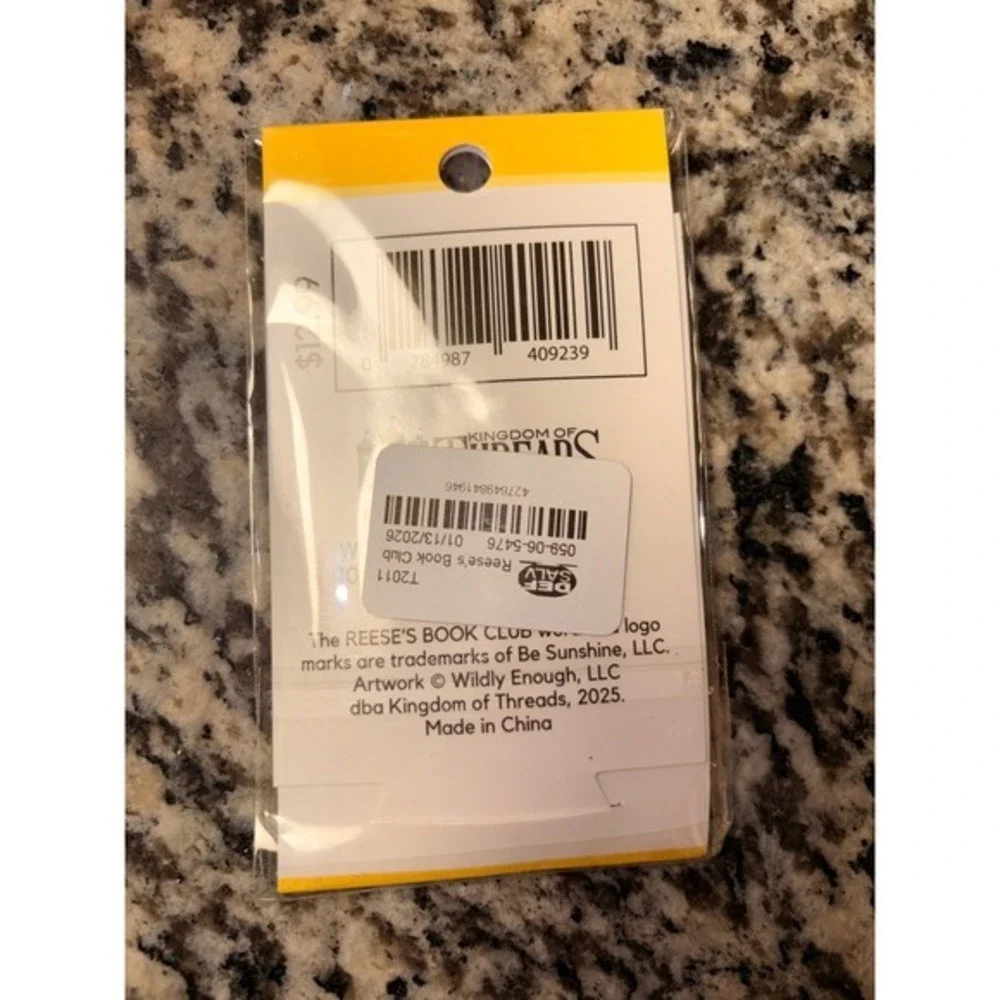 Reese's Book Club 2-Piece Enamel Pin Set Yellow Logo & Book Stack Pins NEW